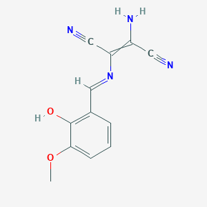 molecular formula C12H10N4O2 B7828058 2-Amino-3-[[(2-hydroxy-3-methoxyphenyl)methylene]amino]-2-butenedinitrile CAS No. 914636-57-0