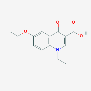 molecular formula C14H15NO4 B7828160 6-Ethoxy-1-ethyl-4-oxo-1,4-dihydroquinoline-3-carboxylic acid 