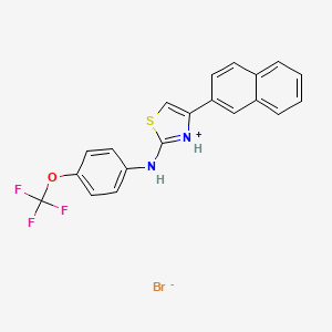 molecular formula C20H14BrF3N2OS B7828194 4-(naphthalen-2-yl)-N-[4-(trifluoromethoxy)phenyl]-1,3-thiazol-2-amine hydrobromide 