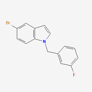 molecular formula C15H11BrFN B7828246 5-Bromo-1-(3-fluorobenzyl)-1H-indole 