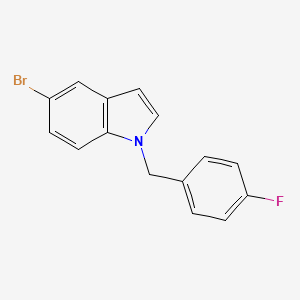 molecular formula C15H11BrFN B7828251 5-Bromo-1-(4-fluorobenzyl)-1H-indole 