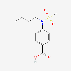 molecular formula C12H17NO4S B7828256 Benzoic acid, 4-butyl(methylsulfonyl)amino- 