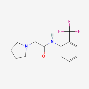 molecular formula C13H15F3N2O B7828263 2-pyrrolidin-1-yl-N-[2-(trifluoromethyl)phenyl]acetamide 