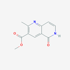 molecular formula C11H10N2O3 B7828271 Methyl 2-methyl-5-oxo-5,6-dihydro-1,6-naphthyridine-3-carboxylate 