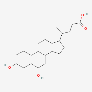 molecular formula C24H40O4 B7828457 4-(3,6-dihydroxy-10,13-dimethyl-2,3,4,5,6,7,8,9,11,12,14,15,16,17-tetradecahydro-1H-cyclopenta[a]phenanthren-17-yl)pentanoic acid 