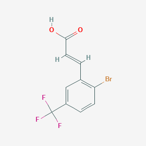 molecular formula C10H6BrF3O2 B7828500 2-Bromo-5-(trifluoromethyl)cinnamic acid 