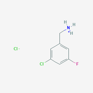 molecular formula C7H8Cl2FN B7828512 (3-Chloro-5-fluorophenyl)methylazanium;chloride 