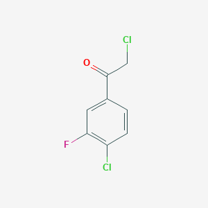 molecular formula C8H5Cl2FO B7828523 2-Chloro-1-(4-chloro-3-fluorophenyl)ethanone 