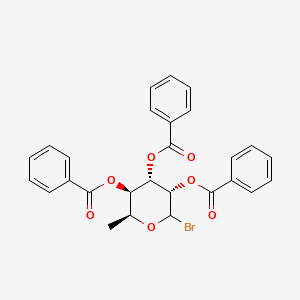 molecular formula C27H23BrO7 B7828782 [(2S,3R,4S,5S)-4,5-dibenzoyloxy-6-bromo-2-methyloxan-3-yl] benzoate 