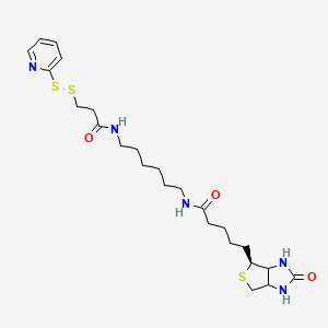 molecular formula C24H37N5O3S3 B7828815 1H-Thieno[3,4-d]imidazole-4-pentanamide, hexahydro-2-oxo-N-[6-[[1-oxo-3-(2-pyridinyldithio)propyl]amino]hexyl]-, (3aS,4S,6aR)- 