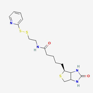 molecular formula C17H24N4O2S3 B7828823 5-[(4S)-2-oxo-1,3,3a,4,6,6a-hexahydrothieno[3,4-d]imidazol-4-yl]-N-[2-(pyridin-2-yldisulfanyl)ethyl]pentanamide 