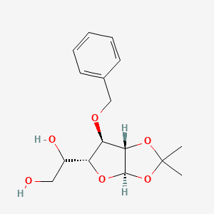 molecular formula C16H22O6 B7828831 1-[(3aR,5R,6R,6aS)-2,2-dimethyl-6-phenylmethoxy-3a,5,6,6a-tetrahydrofuro[2,3-d][1,3]dioxol-5-yl]ethane-1,2-diol 