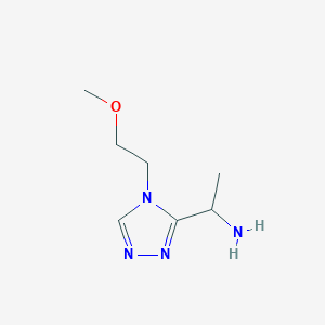molecular formula C7H14N4O B7828912 1-[4-(2-methoxyethyl)-4H-1,2,4-triazol-3-yl]ethanamine 
