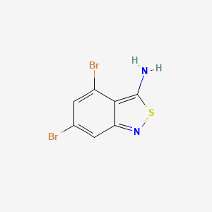 molecular formula C7H4Br2N2S B7828929 4,6-Dibromo-2,1-benzothiazol-3-amine 