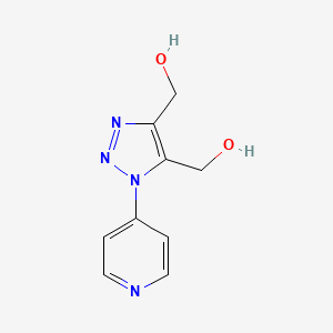 molecular formula C9H10N4O2 B7828932 [5-(Hydroxymethyl)-3-(pyridin-4-yl)-1,2,3-triazol-4-yl]methanol 
