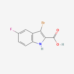 molecular formula C9H5BrFNO2 B7828954 3-bromo-5-fluoro-1H-indole-2-carboxylic acid 