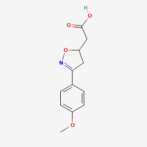 molecular formula C12H13NO4 B7828971 2-(3-(4-甲氧基苯基)-4,5-二氢异恶唑-5-基)乙酸 CAS No. 193267-59-3