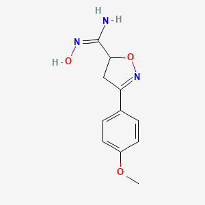 N'-hydroxy-3-(4-methoxyphenyl)-4,5-dihydro-1,2-oxazole-5-carboximidamide