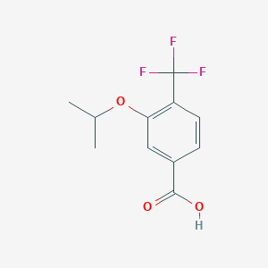 molecular formula C11H11F3O3 B7828997 3-Isopropoxy-4-(trifluoromethyl)benzoic acid 