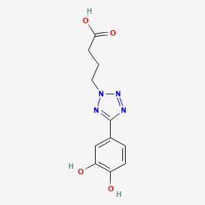 molecular formula C11H12N4O4 B7829058 4-[5-(3,4-dihydroxyphenyl)-2H-1,2,3,4-tetraazol-2-yl]butanoic acid 