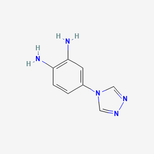 molecular formula C8H9N5 B7829059 4-(4H-1,2,4-triazol-4-yl)benzene-1,2-diamine 