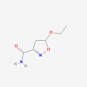 molecular formula C6H10N2O3 B7829096 5-Ethoxy-4,5-dihydro-1,2-oxazole-3-carboxamide 
