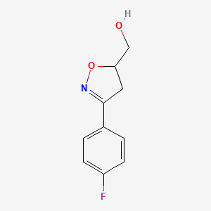 molecular formula C10H10FNO2 B7829104 [3-(4-Fluorophenyl)-4,5-dihydro-1,2-oxazol-5-yl]methanol 