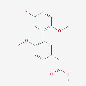 molecular formula C16H15FO4 B7829152 (5'-Fluoro-2',6-dimethoxybiphenyl-3-yl)acetic acid 