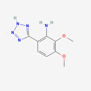 molecular formula C9H11N5O2 B7829182 2,3-Dimethoxy-6-(1H-1,2,3,4-tetrazol-5-yl)aniline 