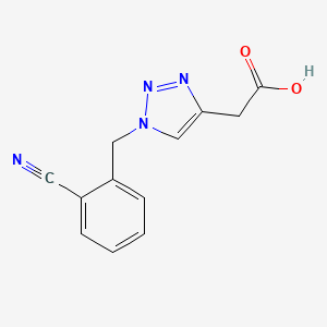 molecular formula C12H10N4O2 B7829199 [1-(2-Cyanobenzyl)-1H-1,2,3-triazol-4-yl]acetic acid 