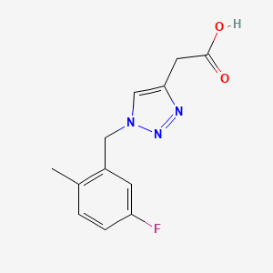 [1-(5-Fluoro-2-methylbenzyl)-1H-1,2,3-triazol-4-yl]acetic acid