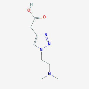 molecular formula C8H14N4O2 B7829270 {1-[2-(Dimethylamino)ethyl]-1H-1,2,3-triazol-4-yl}acetic acid 