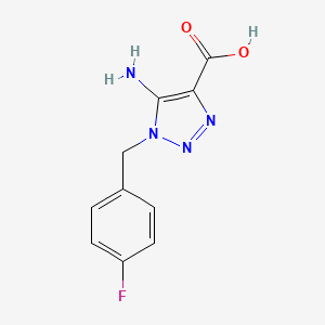 molecular formula C10H9FN4O2 B7829279 5-Amino-1-(4-fluorobenzyl)-1H-1,2,3-triazole-4-carboxylic acid 