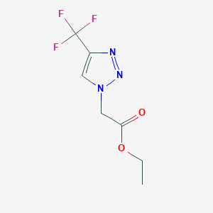 molecular formula C7H8F3N3O2 B7829280 Ethyl 2-[4-(trifluoromethyl)-1,2,3-triazolyl]acetate 