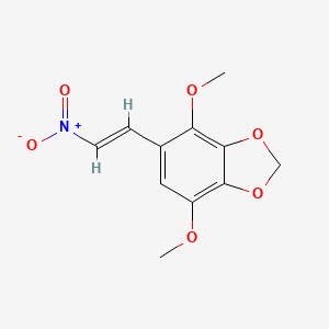 molecular formula C11H11NO6 B7829295 4,7-Dimethoxy-5-[(E)-2-nitroethenyl]-1,3-benzodioxole 