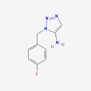 molecular formula C9H9FN4 B7829300 1-(4-fluorobenzyl)-1H-1,2,3-triazol-5-amine 