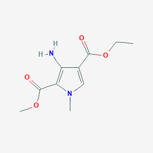 molecular formula C10H14N2O4 B7829311 4-Ethyl 2-methyl 3-amino-1-methyl-1H-pyrrole-2,4-dicarboxylate 