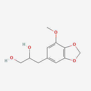 molecular formula C11H14O5 B7829345 3-(7-Methoxy-1,3-benzodioxol-5-yl)propane-1,2-diol CAS No. 54306-09-1