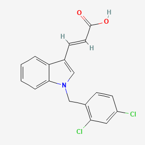 molecular formula C18H13Cl2NO2 B7829353 (2E)-3-[1-(2,4-dichlorobenzyl)-1H-indol-3-yl]prop-2-enoic acid 