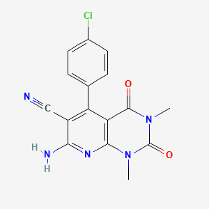 7-Amino-5-(4-chlorophenyl)-1,3-dimethyl-2,4-dioxo-1,2,3,4-tetrahydropyrido[2,3-d]pyrimidine-6-carbonitrile