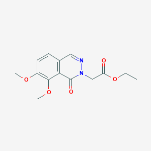 molecular formula C14H16N2O5 B7829383 ethyl (7,8-dimethoxy-1-oxophthalazin-2(1H)-yl)acetate 