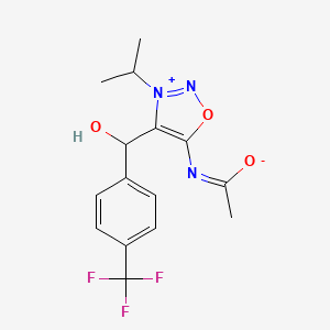 (1Z)-N-[4-[hydroxy-[4-(trifluoromethyl)phenyl]methyl]-3-propan-2-yloxadiazol-3-ium-5-yl]ethanimidate