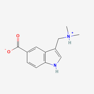 3-[(dimethylazaniumyl)methyl]-1H-indole-5-carboxylate
