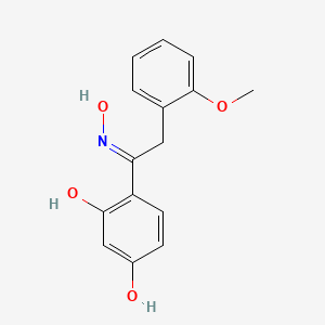 4-[(E)-N-hydroxy-C-[(2-methoxyphenyl)methyl]carbonimidoyl]benzene-1,3-diol