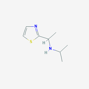 molecular formula C8H14N2S B7829441 Isopropyl-(1-thiazol-2-yl-ethyl)-amine 