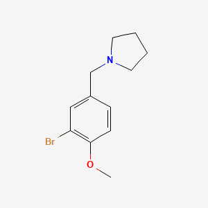 molecular formula C12H16BrNO B7829465 1-(3-Bromo-4-methoxybenzyl)pyrrolidine 