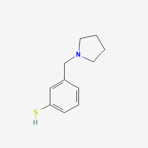 molecular formula C11H15NS B7829488 3-(Pyrrolidin-1-ylmethyl)benzenethiol 