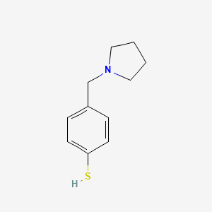 molecular formula C11H15NS B7829492 4-(Pyrrolidin-1-ylmethyl)benzenethiol 