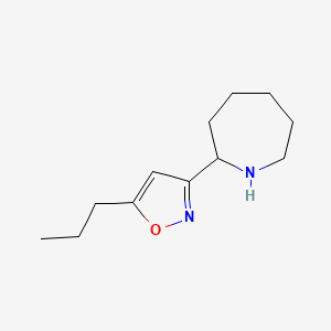 molecular formula C12H20N2O B7829516 2-(5-Propyl-1,2-oxazol-3-YL)azepane 