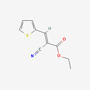 molecular formula C10H9NO2S B7829528 alpha-Cyano-2-thiopheneacrylic acid ethyl ester CAS No. 62309-97-1